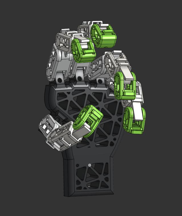 CAD model of the prosthetic hand